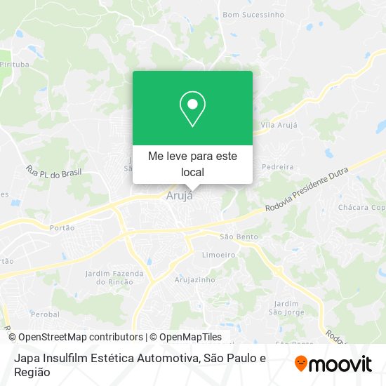 Japa Insulfilm Estética Automotiva mapa