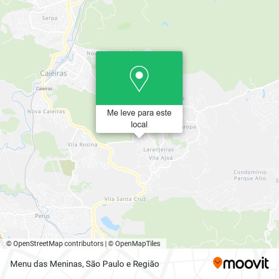 Menu das Meninas mapa