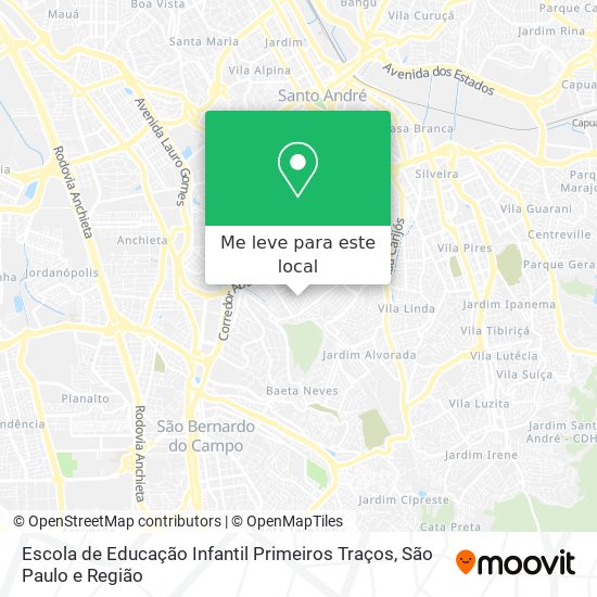 Escola de Educação Infantil Primeiros Traços mapa