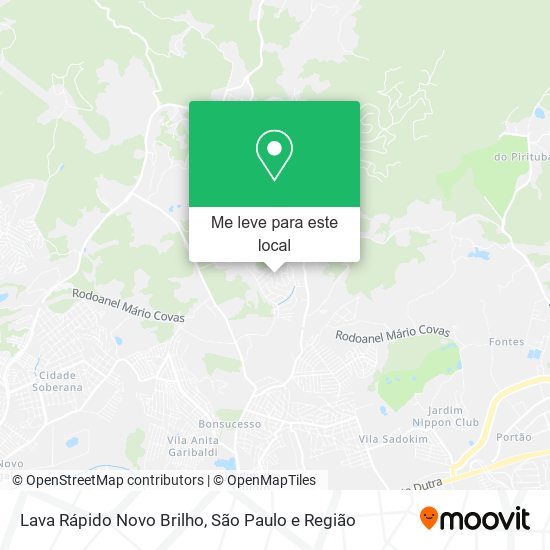 Lava Rápido Novo Brilho mapa
