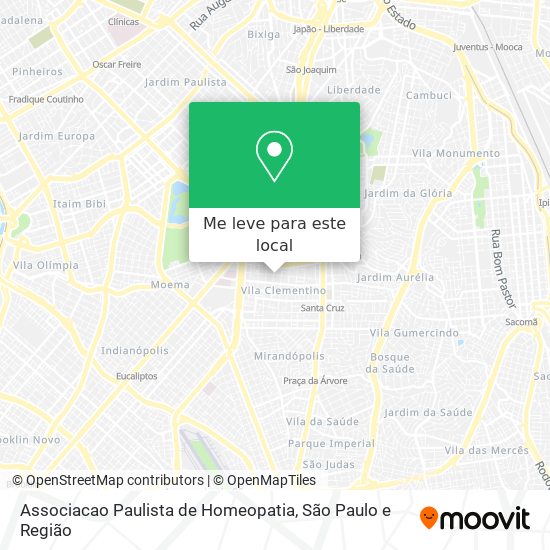 Associacao Paulista de Homeopatia mapa