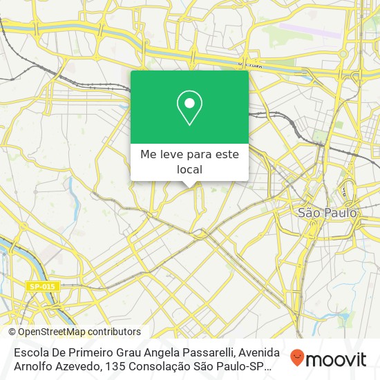 Escola De Primeiro Grau Angela Passarelli, Avenida Arnolfo Azevedo, 135 Consolação São Paulo-SP 01236-030 mapa