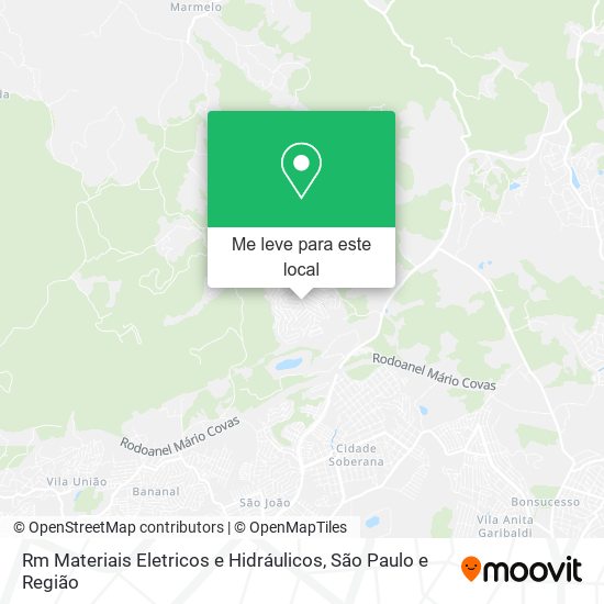 Rm Materiais Eletricos e Hidráulicos mapa