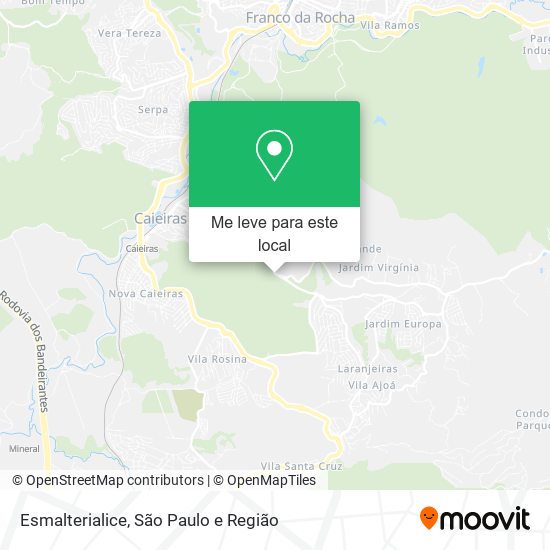 Esmalterialice mapa