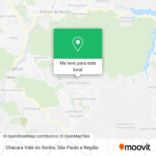 Chácara Vale do Sonho mapa