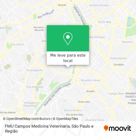 FMU Campos Medicina Veterinária mapa