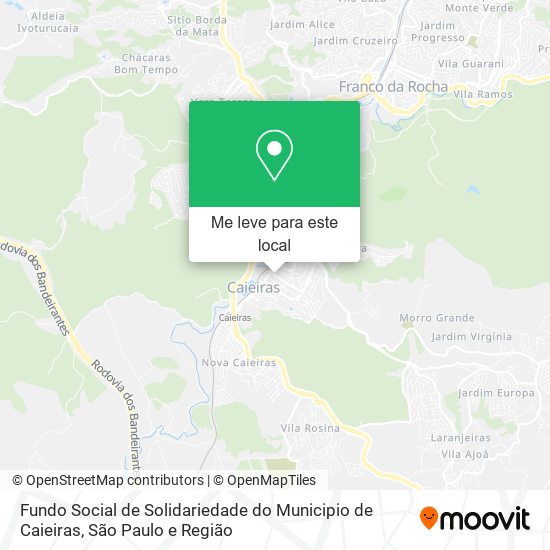 Fundo Social de Solidariedade do Municipio de Caieiras mapa