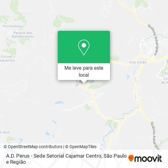 A.D. Perus - Sede Setorial Cajamar Centro mapa