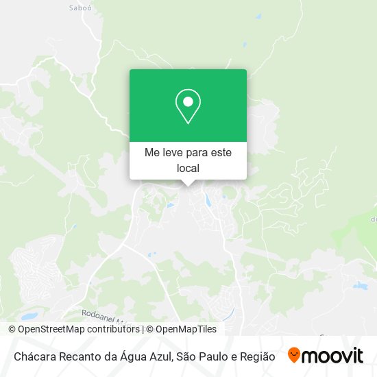 Chácara Recanto da Água Azul mapa
