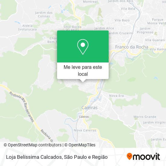 Loja Belíssima Calcados mapa