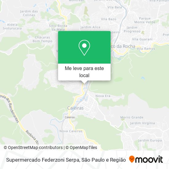 Supermercado Federzoni Serpa mapa