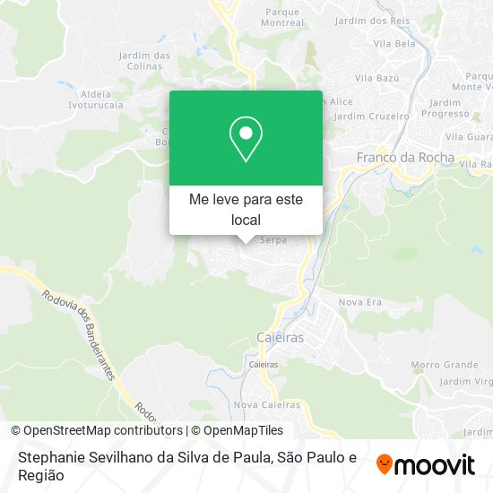 Stephanie Sevilhano da Silva de Paula mapa