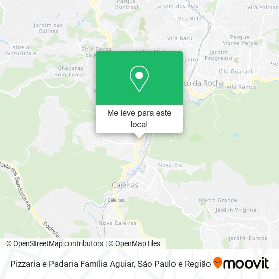 Pizzaria e Padaria Família Aguiar mapa