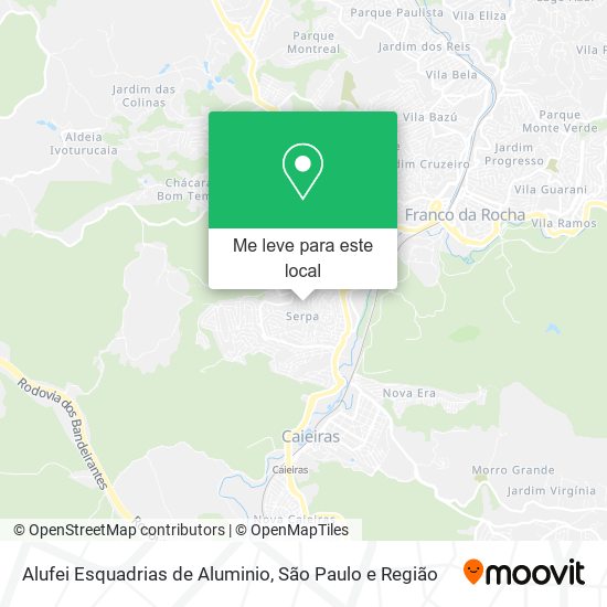 Alufei Esquadrias de Aluminio mapa