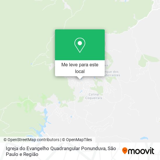 Igreja do Evangelho Quadrangular Ponunduva mapa