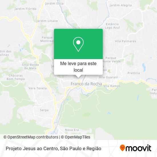 Projeto Jesus ao Centro mapa