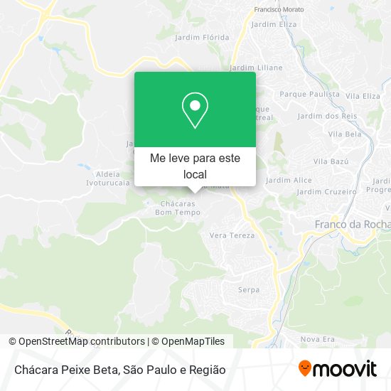 Chácara Peixe Beta mapa