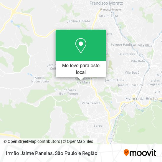 Irmão Jaime Panelas mapa