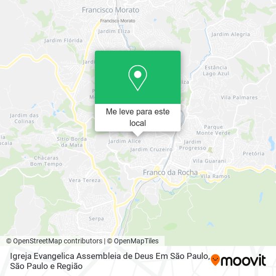Igreja Evangelica Assembleia de Deus Em São Paulo mapa