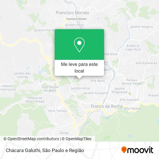 Chácara Galuthi mapa