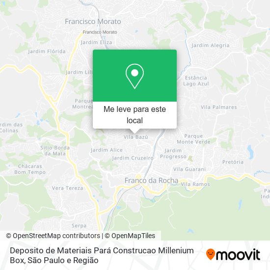 Deposito de Materiais Pará Construcao Millenium Box mapa