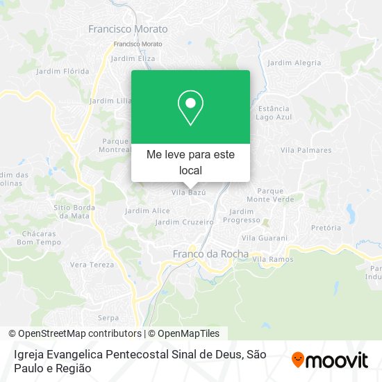 Igreja Evangelica Pentecostal Sinal de Deus mapa
