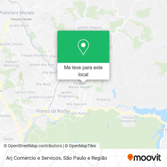 Arj Comercio e Servicos mapa