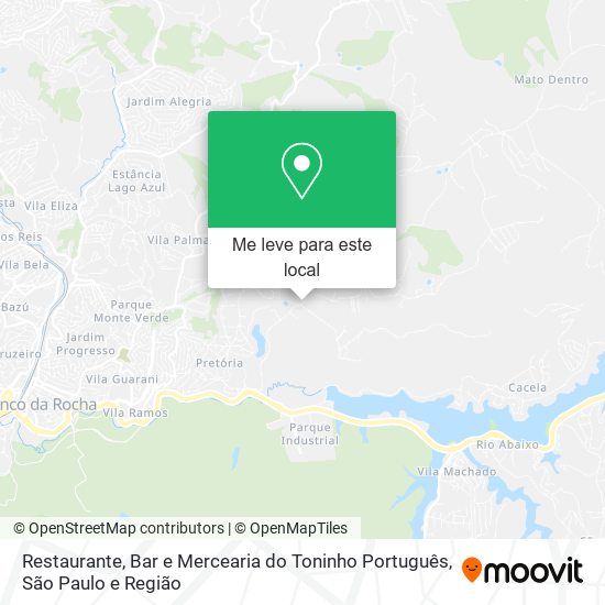 Restaurante, Bar e Mercearia do Toninho Português mapa