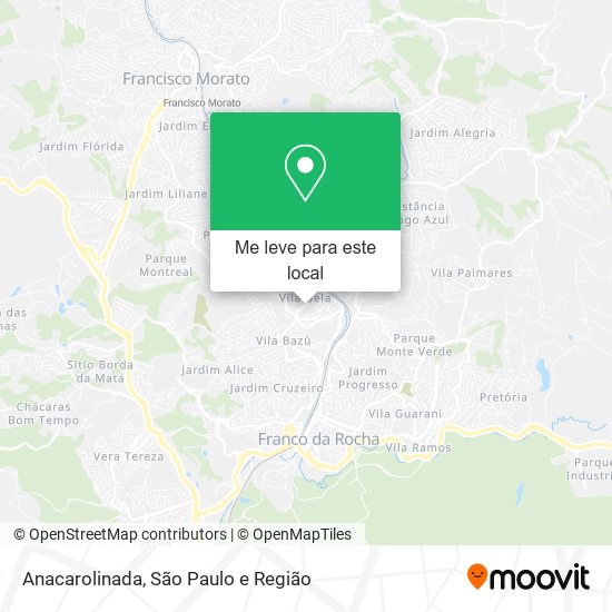 Anacarolinada mapa