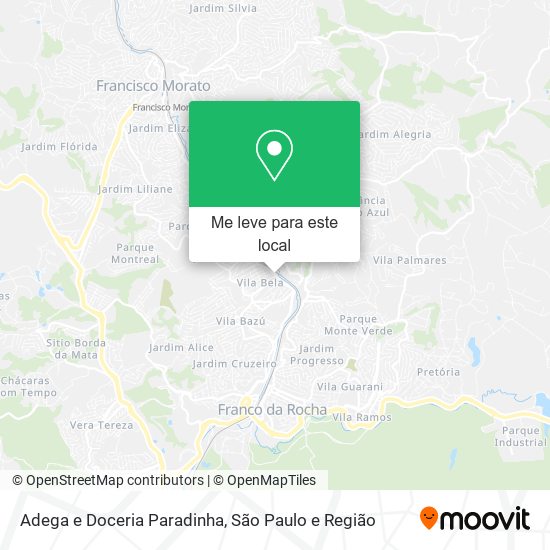 Adega e Doceria Paradinha mapa