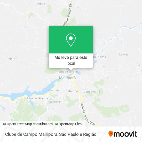 Clube de Campo Mairipora mapa