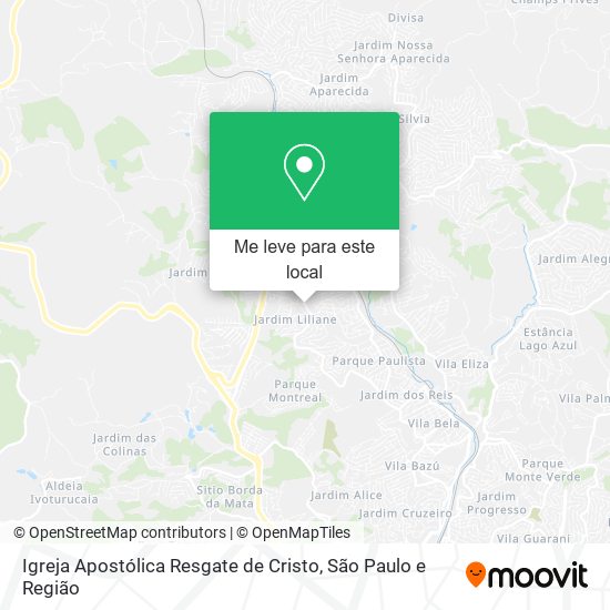 Igreja Apostólica Resgate de Cristo mapa