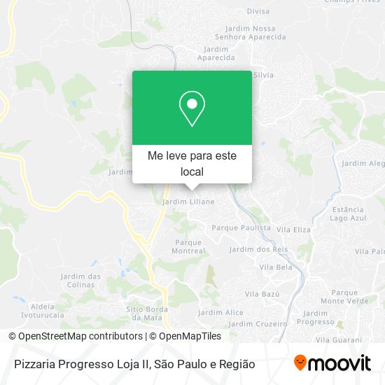 Pizzaria Progresso Loja II mapa