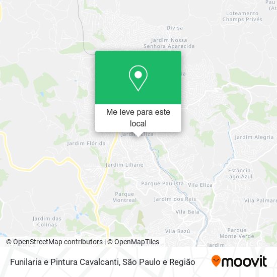 Funilaria e Pintura Cavalcanti mapa