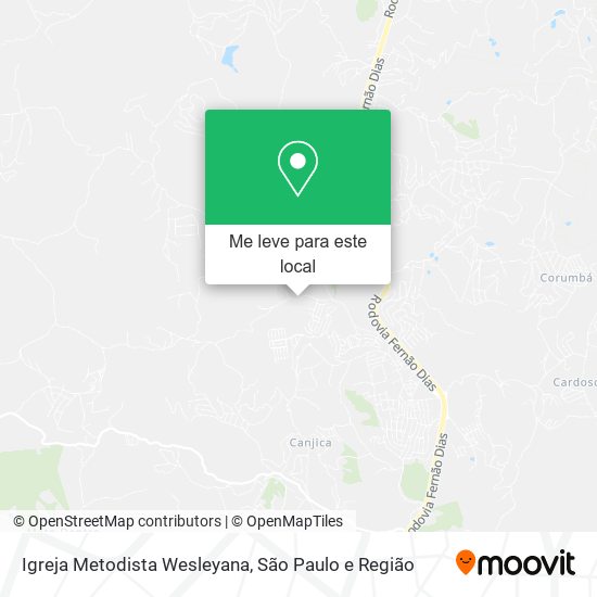 Igreja Metodista Wesleyana mapa