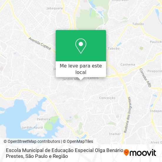 Escola Municipal de Educação Especial Olga Benário Prestes mapa