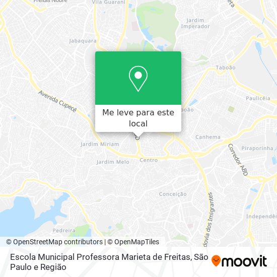 Escola Municipal Professora Marieta de Freitas mapa