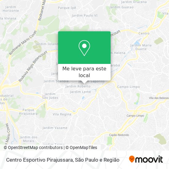 Centro Esportivo Pirajussara mapa