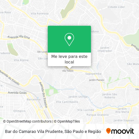 Bar do Camarao Vila Prudente mapa