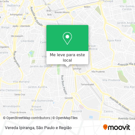 Vereda Ipiranga mapa