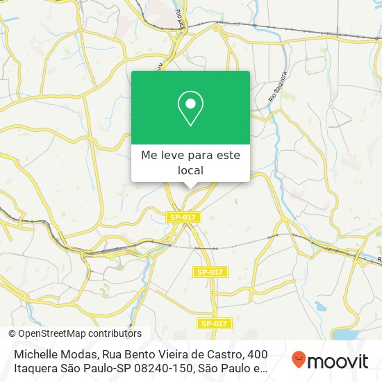 Michelle Modas, Rua Bento Vieira de Castro, 400 Itaquera São Paulo-SP 08240-150 mapa
