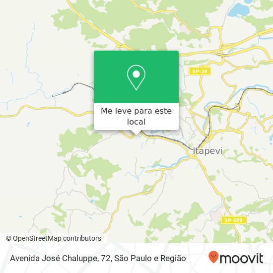 Avenida José Chaluppe, 72, Itapevi Itapevi-SP mapa
