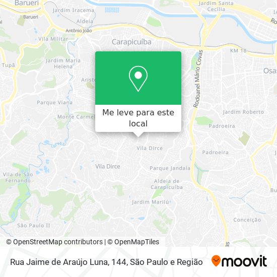 Rua Jaime de Araújo Luna, 144 mapa