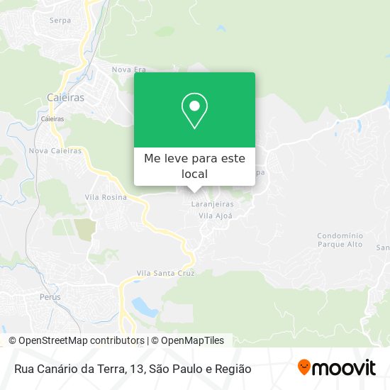 Rua Canário da Terra, 13 mapa
