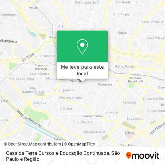 Casa da Terra Cursos e Educação Continuada mapa