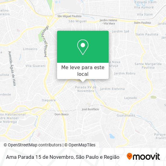 Ama Parada 15 de Novembro mapa