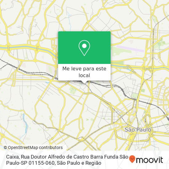 Caixa, Rua Doutor Alfredo de Castro Barra Funda São Paulo-SP 01155-060 mapa