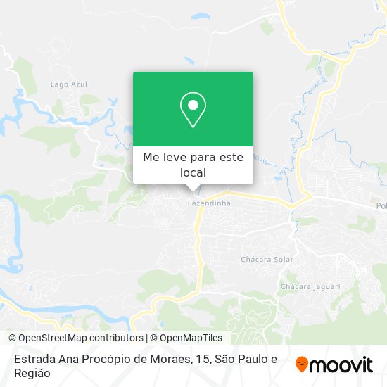 Estrada Ana Procópio de Moraes, 15 mapa