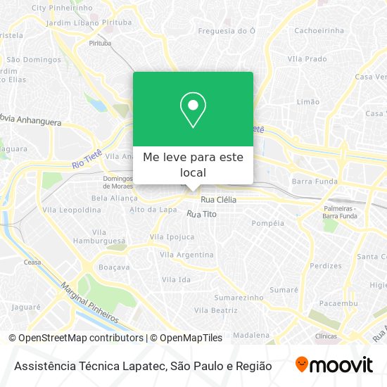 Assistência Técnica Lapatec mapa