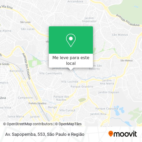Av. Sapopemba, 553 mapa